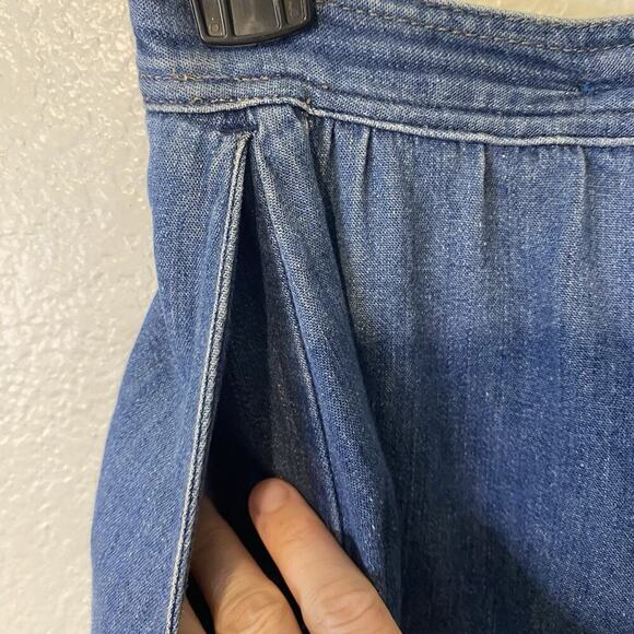 Vintage Liz Claiborne Boho Denim Ruffled Bottom Skirt Size 2 Western Country - Picture 4 of 8